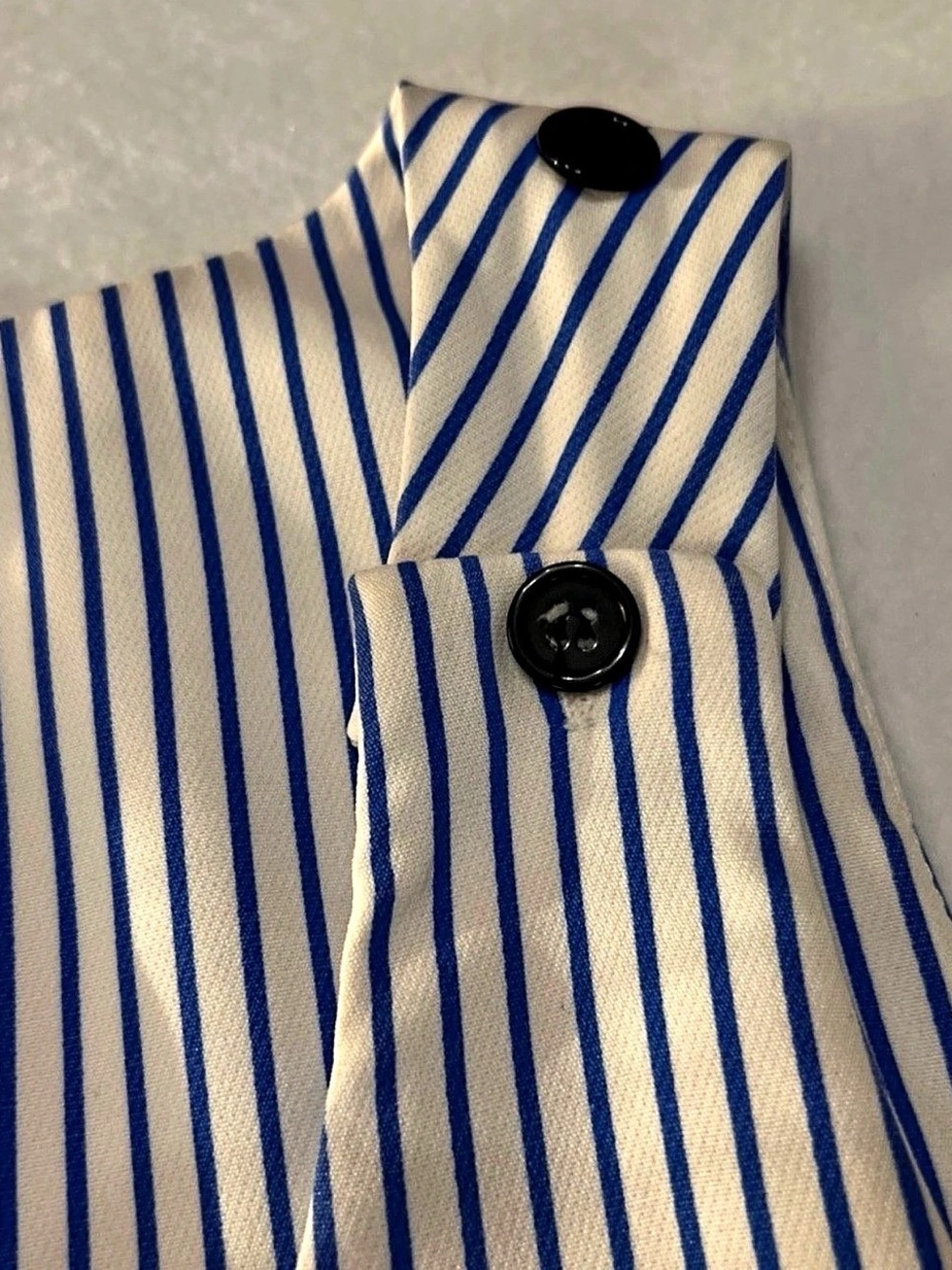 Shift Striped Dress in White & Blue Like New - Picture 5 of 7